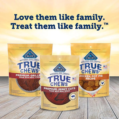 Blue Buffalo True Chews Premium Jerky Cuts Dog Treats, Made in the USA with Natural Ingredients, Beef, 10-oz Bag
