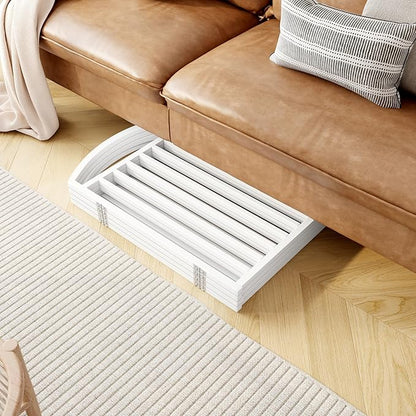 Folding No-Assembly Freestanding Dog Gate with Door,32" Heights Foldable Pet Fence,96" Extra Wide Accordion Puppy Folding Playpen for Doorways,House,Stairs (4 Panels,White)