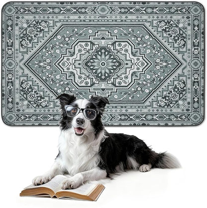 FXW Washable Pee Pads for Dogs, Leak-Proof & Non-Slip, Specifically Designed for FXW Rollick/Homeplus 24inch 6 Panels Dog Playpen, 39" x 63" Rectangle, Boho Grey, 1 Pack