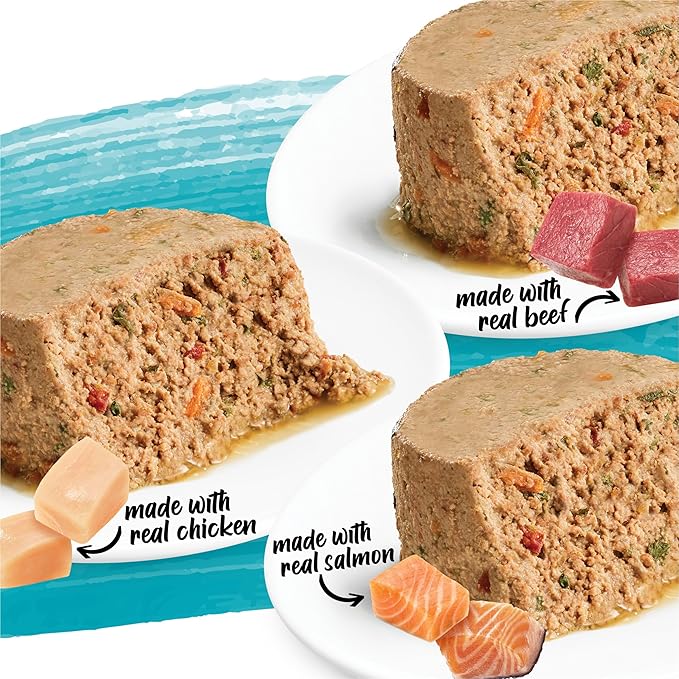Beneful Purina Small Breed Wet Dog Food Variety Pack,IncrediBites Loaf,Chicken,Beef and Salmon Flavors - 3 oz. Cans,(Pack of 48)