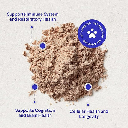 WONDER PAWS Goat Milk Powder Plus Mushroom Complex Powder - for Dog's Digestion, Immune Support, Vitality & Overall Wellness – Goat Milk 90 Scoops - Mushroom Complex 90 Scoops