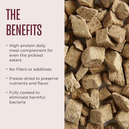 WagWell Freeze-Dried Dog Food Topper, Beef Liver Flavor | Training Treats, Food Topper, Healthy Snack for Dogs | Human Grade, Grain Free, High Protein | Made in USA | 4 oz Bag, 2 Pack