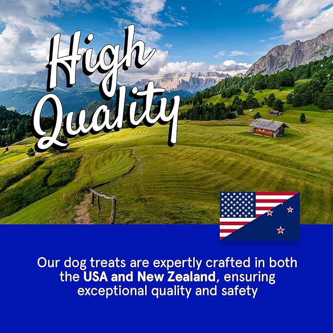 Real Meat Dog Treats - 12oz Bag of Bite-Sized Air-Dried Lamb Jerky for Dogs - Grain-Free Jerky Dog Treats, Free-Range, Grass Fed Lamb - All-Natural High Protein