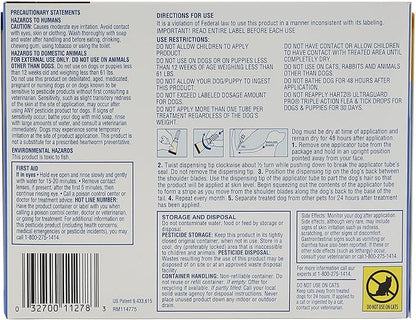 Hartz UltraGuard Pro Flea & Tick Topical Dogs & Puppies Treatment & Prevention, 6 Months, 61-150 lbs