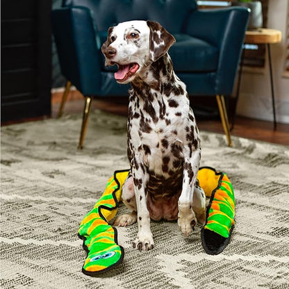 Outward Hound Durablez XX-Large Snake Stuffing-Free Squeaky Plush Dog Toy for Puppies & Dogs - Interactive, Soft Yet Tough, No Mess, Jumbo Squeaker, Long-Lasting Play, 70 inch, Blue
