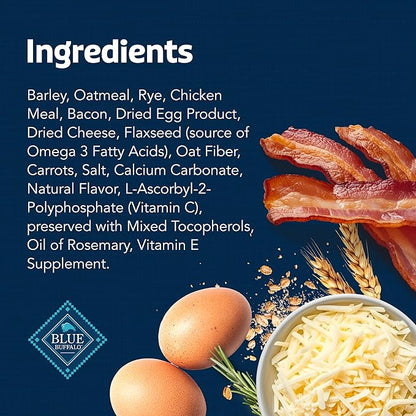 Blue Buffalo Health Bars Mini Crunchy Dog Biscuits,Oven-Baked with Natural Ingredients,Bacon,Egg & Cheese,16-oz Bag,(Pack of 2)