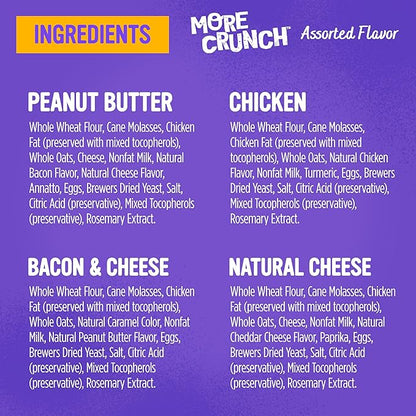 Blue Dog Bakery More Crunch Small Assorted Flavors, Dog Biscuits, Healthy Treats, All Natural, Bacon, Chicken, Cheese, Peanut Butter, 5 lb (Pack of 1)