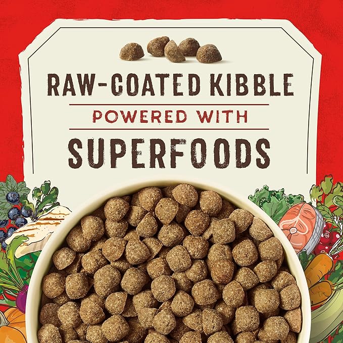 Stella & Chewy's SuperBlends Raw Coated Wholesome Grains Wild-Caught Whitefish & Salmon Recipe with Superfoods, 21 lb. Bag