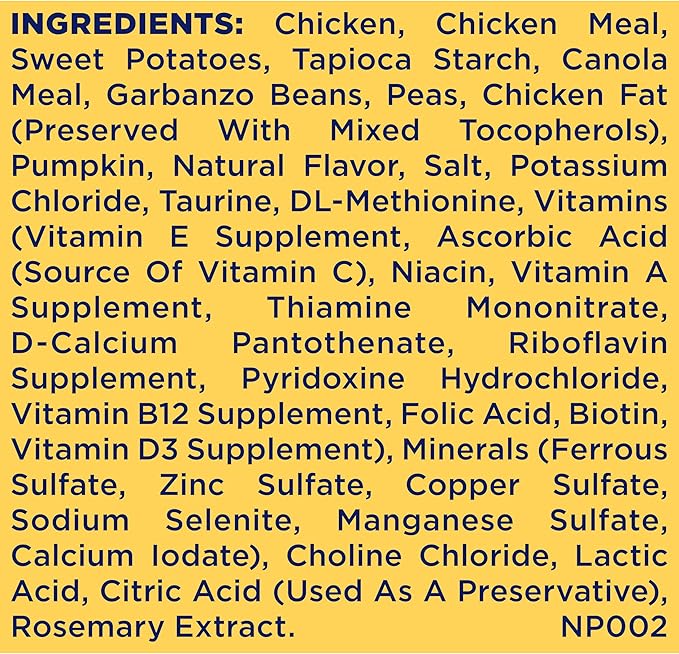 Nature's Recipe Grain Free Small Breed Dry Dog Food, Chicken, Sweet Potato & Pumpkin Recipe, 4 lb. Bag