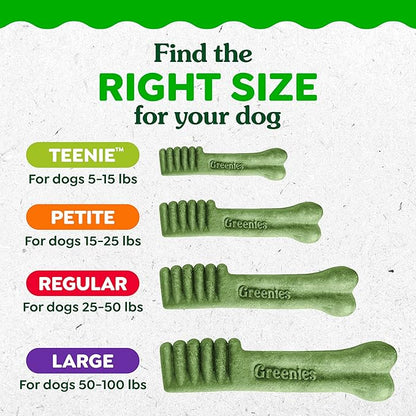 Greenies Dog Treats, Veterinarian-Recommended Natural Dental Dog Treats, Large Size, Variety Pack Flavor, (3) 12 oz. Packs, 24 Count