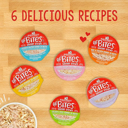 Stella & Chewy's Lil Bites Savory Stews for Small Breeds Chicken Dinner in Broth, 2.7 oz. Cups (Pack of 12)