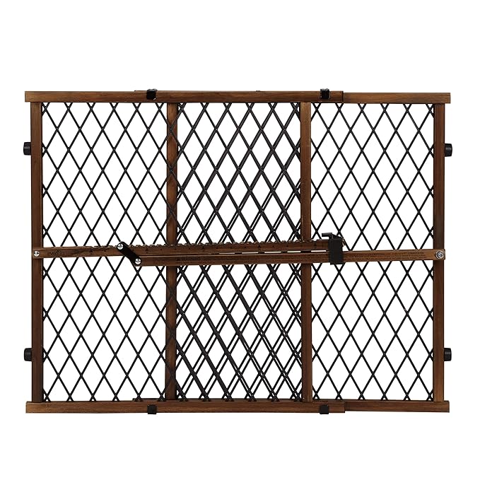 Position & Lock Adjustable Wood Baby Gate (Farmhouse Collection)