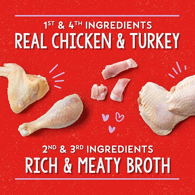 Stella & Chewy's Lil Bites Savory Stews for Small Breeds Chicken & Turkey Dinner in Broth,2.7 oz Cups,(Pack of 24)