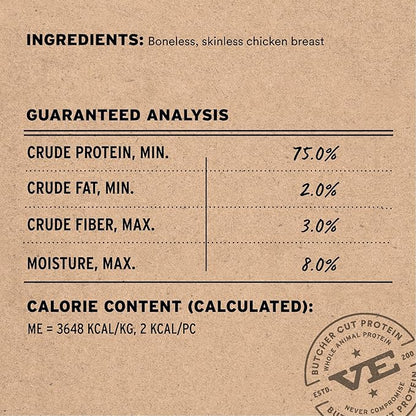 Vital Essentials Freeze Dried Dog Treats | Chicken Breast, Single Ingredient | Premium Quality | Grain Free Training Treats for Dogs, 10 oz Bag