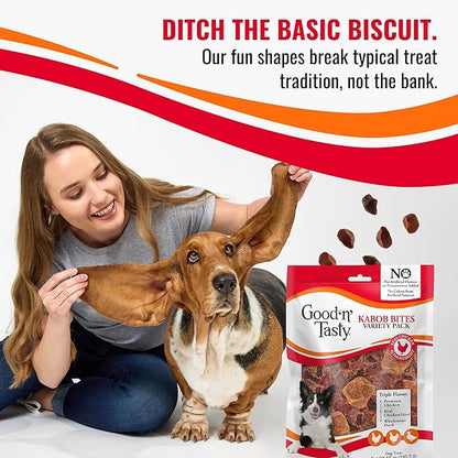 Good 'n' Tasty Kabob Bites Treat for All Dogs, 18 Ounces, Gourmet Dog Treats with Chicken, Duck or Chicken Liver, New Improved Formula for Softer Texture