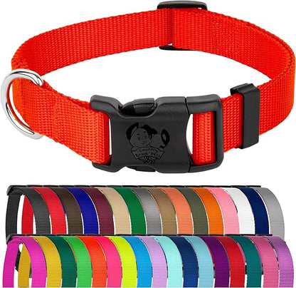 Country Brook Petz - Everyday Nylon Dog Collar for Large, Medium, and Small Dogs and Puppies - for Everyday Use in 10+ Warm Colors (3XS, 3/8 Inch Wide, Copper Gold)
