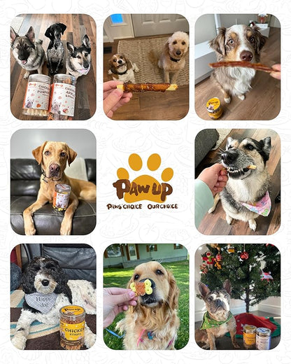 PAWUP Sweet Potatoes Strips Dog Treats - Single Ingredient Soft Chews w/Taurine, Chewy Sticks for Small & Medium Dogs, Easy to Digest, 12.5oz