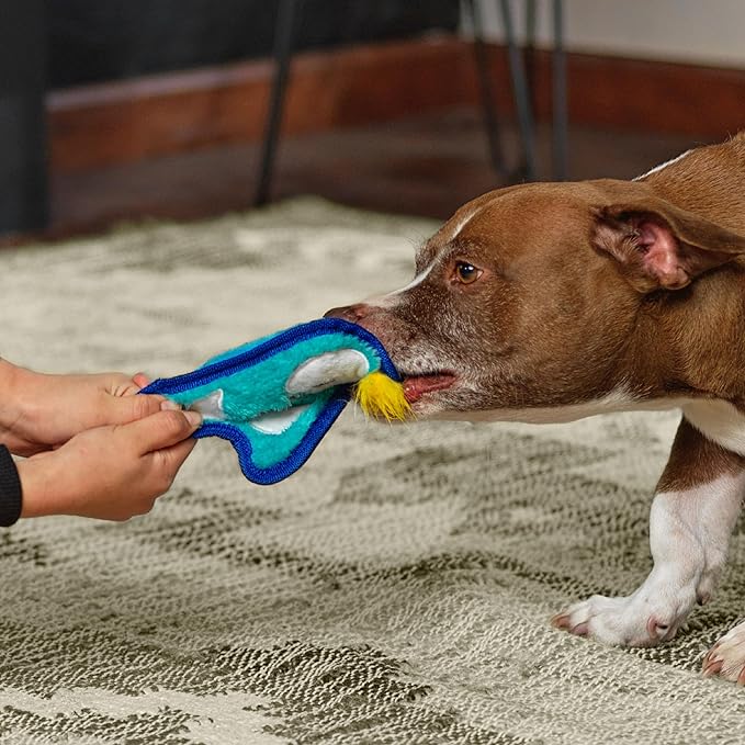 Outward Hound Durablez Minis – Squeaky Plush Dog Toy,No Stuffing for Less Mess,Interactive & Tough,Jumbo Squeaker,Puppies & Small Dogs,Penguin,6.3",(Pack of 2)