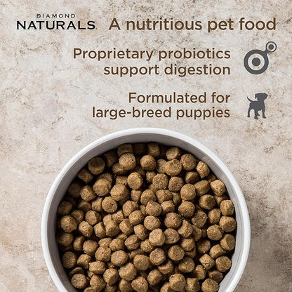 Diamond Naturals Large Breed Dry Puppy Food Real Lamb and Rice Protein, Probiotics, Superfoods, Antioxidants and Other Premium Ingredients to Support Health in Growing Puppies 20lb