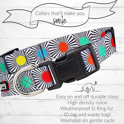 Lucky Love Dog, Adjustable Fun Style Collar and Leash Set for Dogs, Bright Color Matching Dog Collar and Leash - (Large, SOCO Combo)
