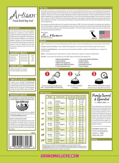 Grandma Lucy's - Artisan Lamb Dog Food – 3Lb