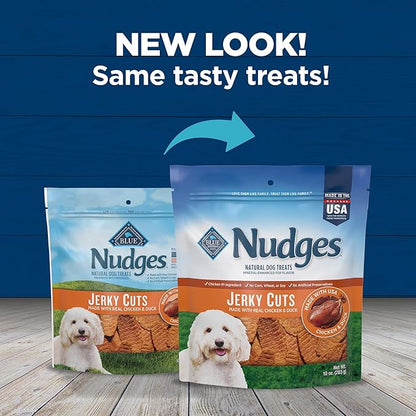 Blue Buffalo Nudges Jerky Cuts Natural Dog Treats, Duck, 10oz