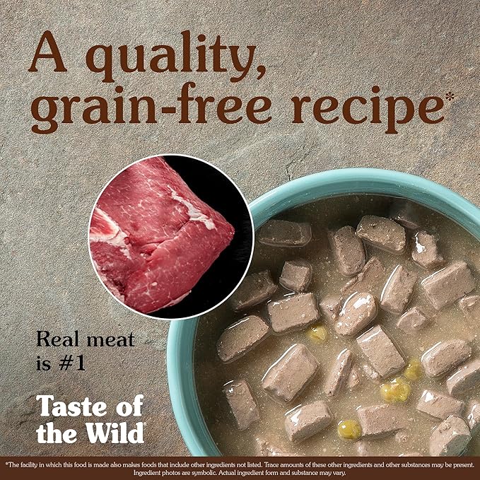 Taste of the Wild Southwest Canyon Canine Recipe with Beef in Gravy Canned Dog Food, 13.2-oz, Case of 12
