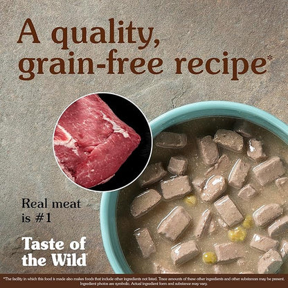 Taste of the Wild Southwest Canyon Canine Recipe with Beef in Gravy Canned Dog Food, 13.2-oz, Case of 12