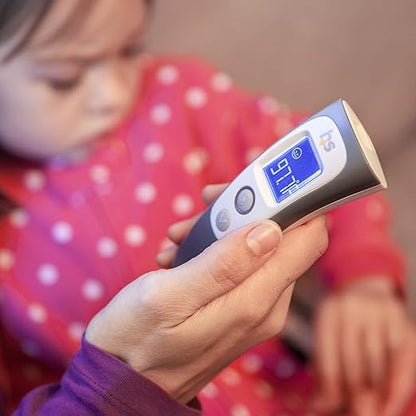 HealthSmart Digital Temporal Thermometer with No Contact Infrared Technology, Babies, Children or Adults, Test Temperature of Objects or Air with Alarm and Memory Function, FSA & HSA Eligible