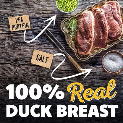 Savory Prime Duck Jerky Dog Treats, Made with 100% Real Duck Breast, Farm Raised, Healthy, Easily Digestible, High Protein, Satisfies Dog's Urge to Chew, 1 Pound (Pack of 1)