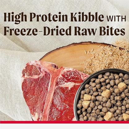 Merrick Backcountry Healthy Grains Kibble With Freeze Dried Raw Pieces, Great Plains Red Meat Recipe Dog Food - 20.0 Lb. Bag