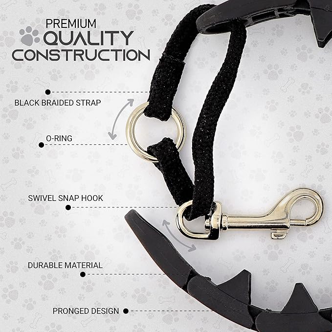 Ram-Pro Dog Training Pinch Collar Large Triple Crown Gentle Effective/No Barking Control for All Breeds