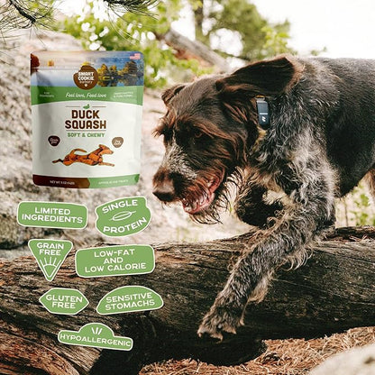 Smart Cookie All Natural Soft Dog Treats - Duck & Squash - Training Treats for Dogs with Allergies or Sensitive Stomachs - Grain Free Dog Treats, Chewy, Human-Grade, Made in USA - 5oz Bag