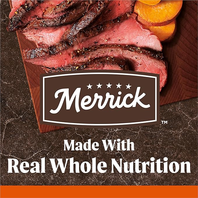 Merrick Premium Grain Free Dry Adult Dog Food, Wholesome And Natural Kibble, Real Texas Beef And Sweet Potato - 22.0 lb. Bag