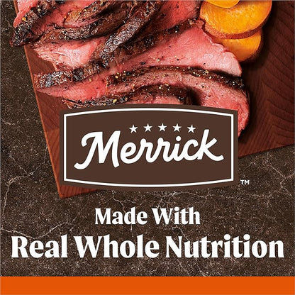 Merrick Premium Grain Free Dry Adult Dog Food, Wholesome and Natural Kibble, Real Beef and Sweet Potato - 4.0 lb. Bag