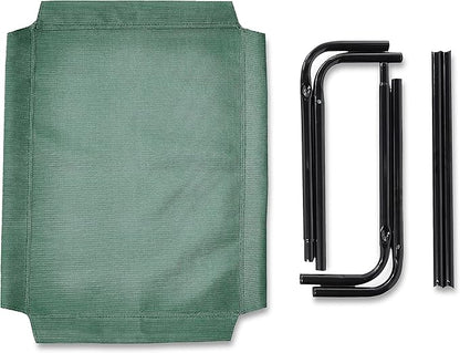 Amazon Basics Cooling Breathable Elevated Dog Bed with Metal Frame for Small Dogs, 36" x 22" x 7.5", Green