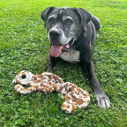 SPOT Skinneeez Tons-O-Squeakers Jungle Cat Dog Toy - 19 Squeakers for Tons-O-Fun! Stuffing-Free Design Perfect for Moderate Chewers, Tug Toy for Medium to Large Puppies & Dogs - 20in, Style May Vary