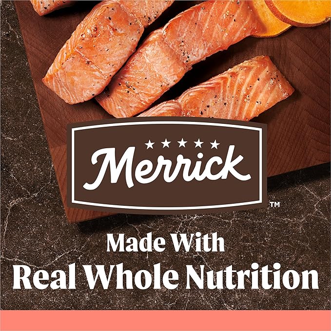 Merrick Premium Grain Free Dry Adult Dog Food, Wholesome And Natural Kibble With Real Salmon And Sweet Potato - 10.0 lb. Bag